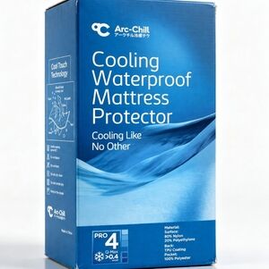 TWIN Arc-Chill Cooling Waterproof Mattress Protector White Cool Touch Bed Cover